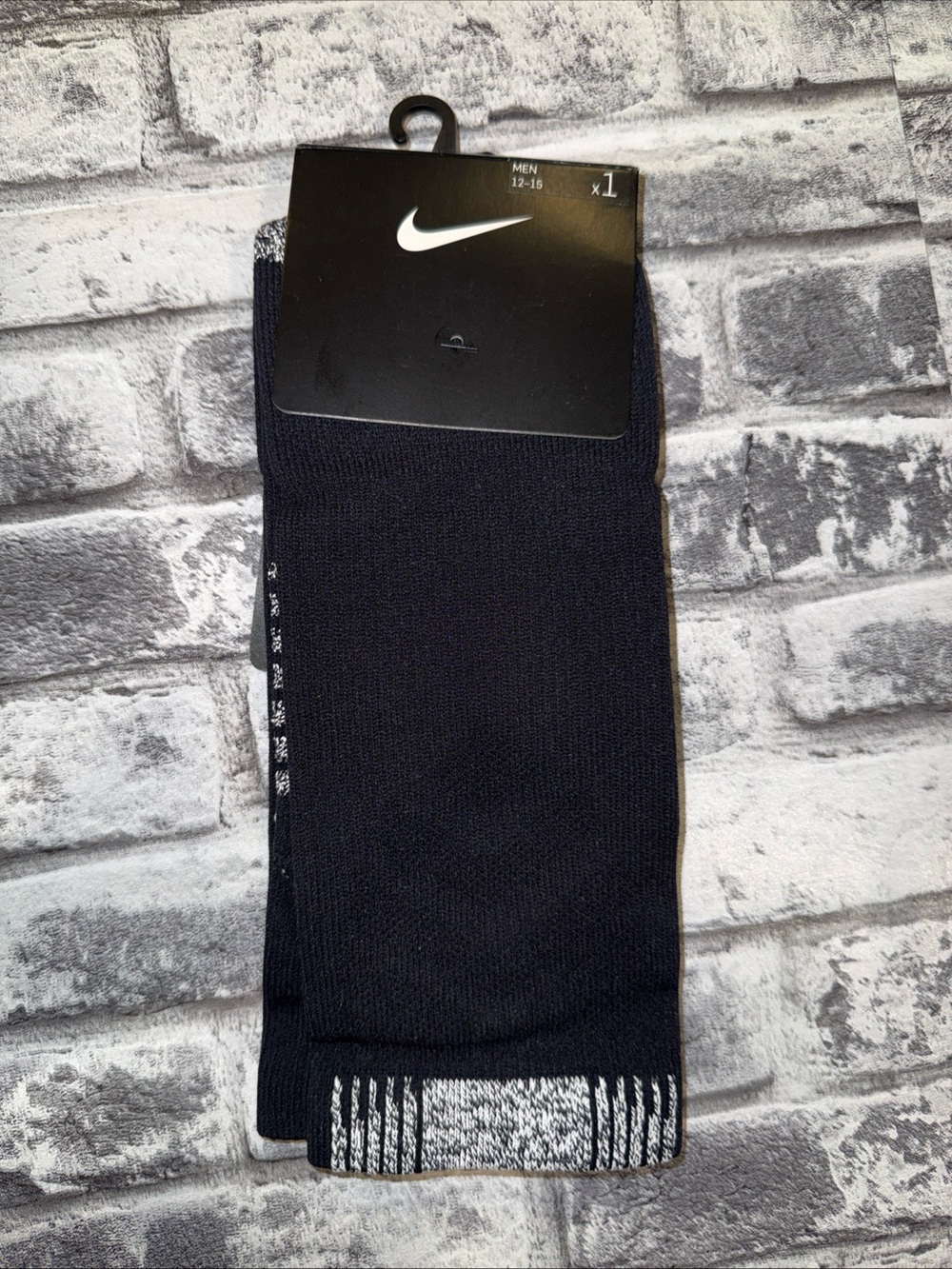 Nike Air Jordan Black White Crew Socks PSX683-102 Size XL (US Men's 12-15)